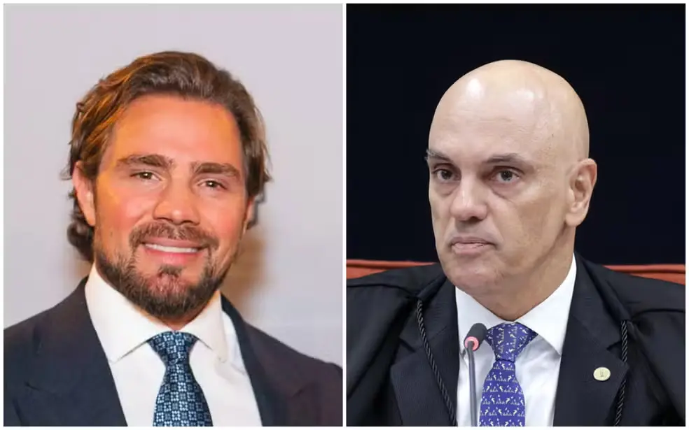 Montagem mostra Daniel Vorcaro, dono do banco Master, e Alexandre de Moraes, ministro do STF — Foto: Reprodução/Rosinei Coutinho/STF