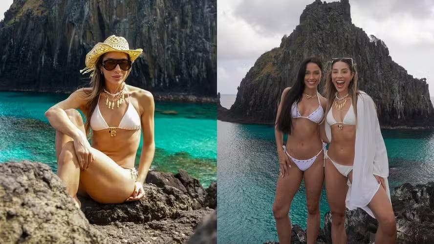 Renata Saldanha, vencedora do 'BBB25', reencontra Eva em viagem a Noronha — Foto: Reprodução/Instagram