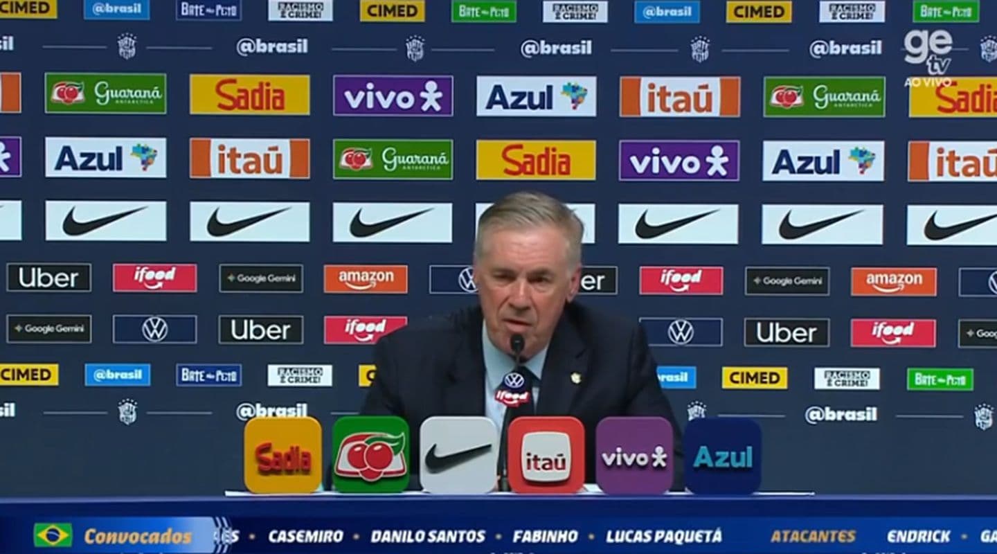 Ancelotti revela quando tomou decisão sobre a lista final: "Hoje antes do almoço"