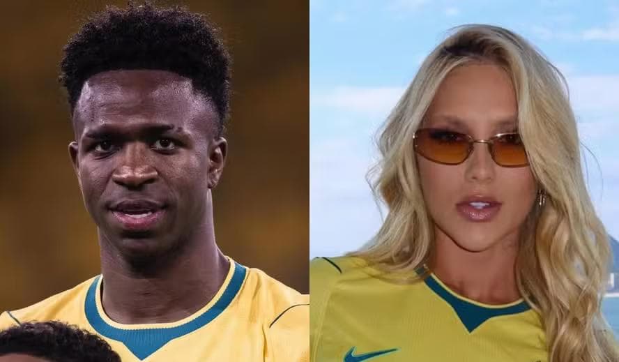 Vini Jr celebra vitória em amistoso no Maracanã com presença de Virginia Fonseca — Foto: Reprodução/Instagram