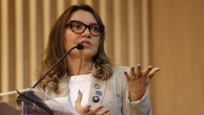 A primeira-dama Rosângela da Silva, a Janja