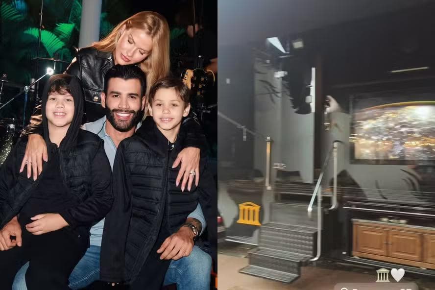 Gusttavo Lima se hospeda com a família em motohome luxuoso em Barretos — Foto: Reprodução/Instagram