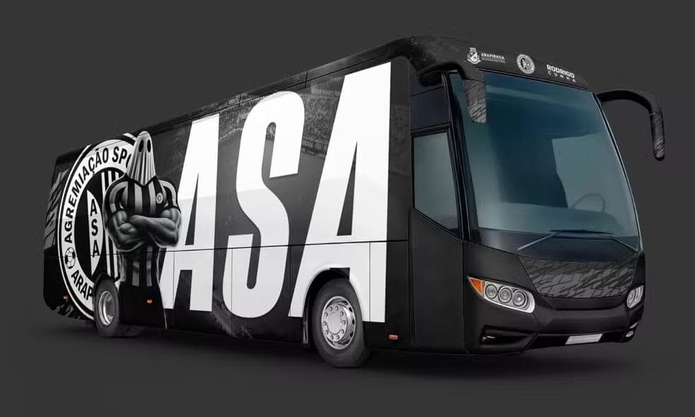 Como vai ficar a plotagem do novo ônibus do ASA — Foto: Reprodução Instagram