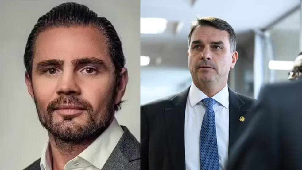 Daniel Vorcaro e Flávio Bolsonaro. — Foto: Reprodução