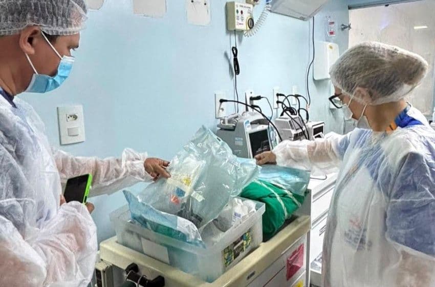 Vigilância Sanitária notifica HGE após flagrar irregularidades durante fiscalização. Foto: Ascom Vigilância Sanitária.