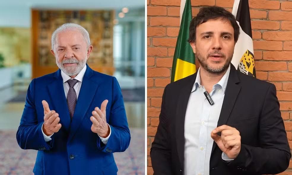 Lula (PT) e Renan Santos (Missão) — Foto: Ricardo Stuckert e Reprodução