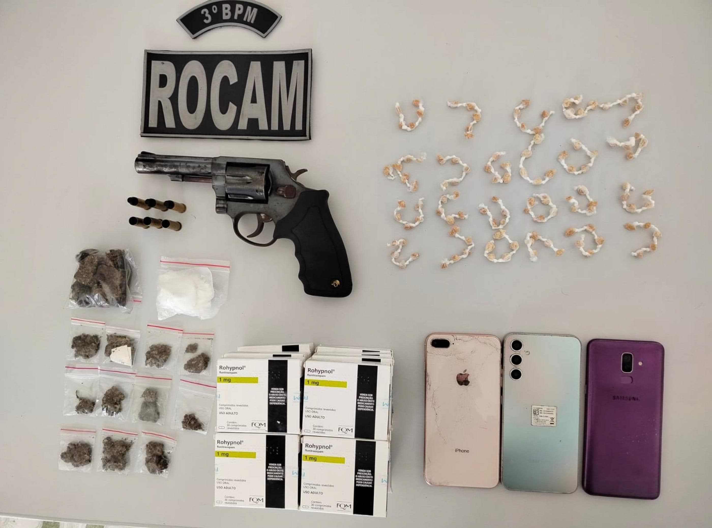 Armas e drogas estão entre as apreensões Ascom PM