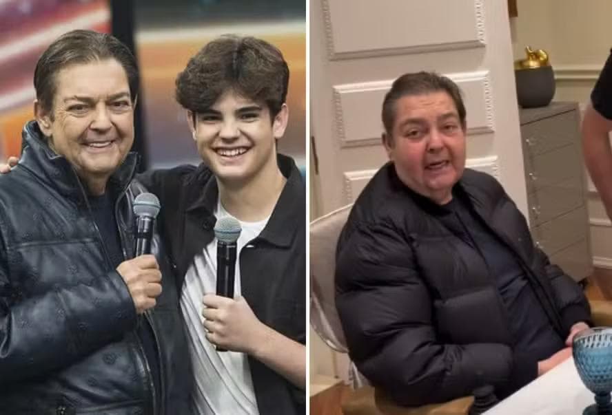 Faustão surge em registro raro durante aniversário do filho mais novo — Foto: Reprodução/Instagram