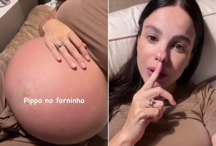 Sthefany Brito na reta final da terceira gravidez — Foto: Reprodução/Instagram