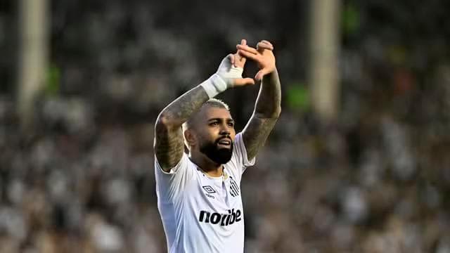 Gabigol comemora gol do Santos contra o Vasco (Foto: André Durão)